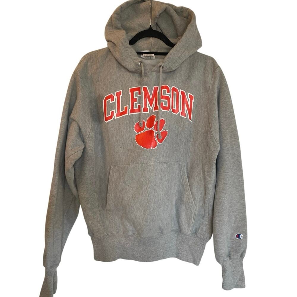Clemson University Champion Reverse Weave Hoodie Adult Small